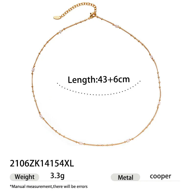 Natural pearl shell pendant necklace with stainless steel chain, 41-50cm, for women