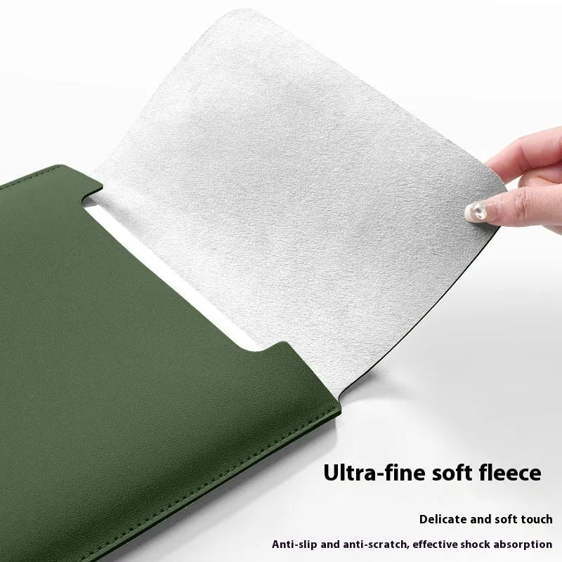 Ultra light PU laptop bag with mouse pad function in Cloud Gray colour
