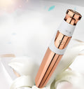 Gold lipstick electric shaver for ladies, ABS body with gold plating, dry battery, washable head, model AY-326.