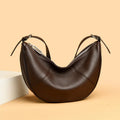 Genuine leather large capacity shoulder messenger bag for men, black, first layer cowhide, sandwich pocket, dumpling shape 26x11x20 cm