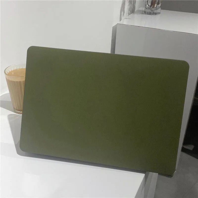 Quicksand army green MacBook protective shell for MacBook Pro and Air model numbers