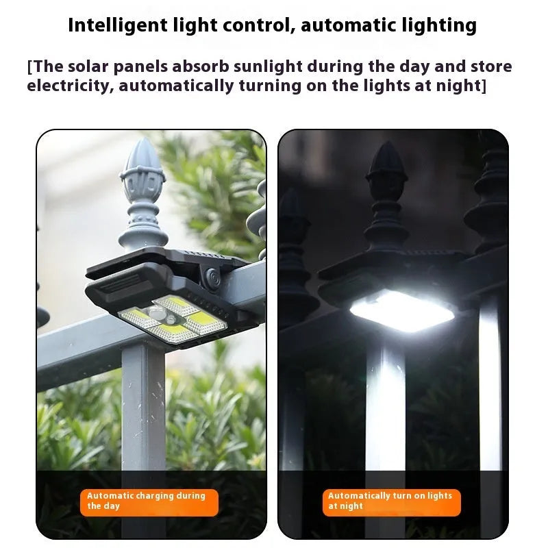White motion sensor clip lamp for inside cupboards with LED light.