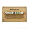 Handmade geometric stone bracelet with wax line construction in colour 3906