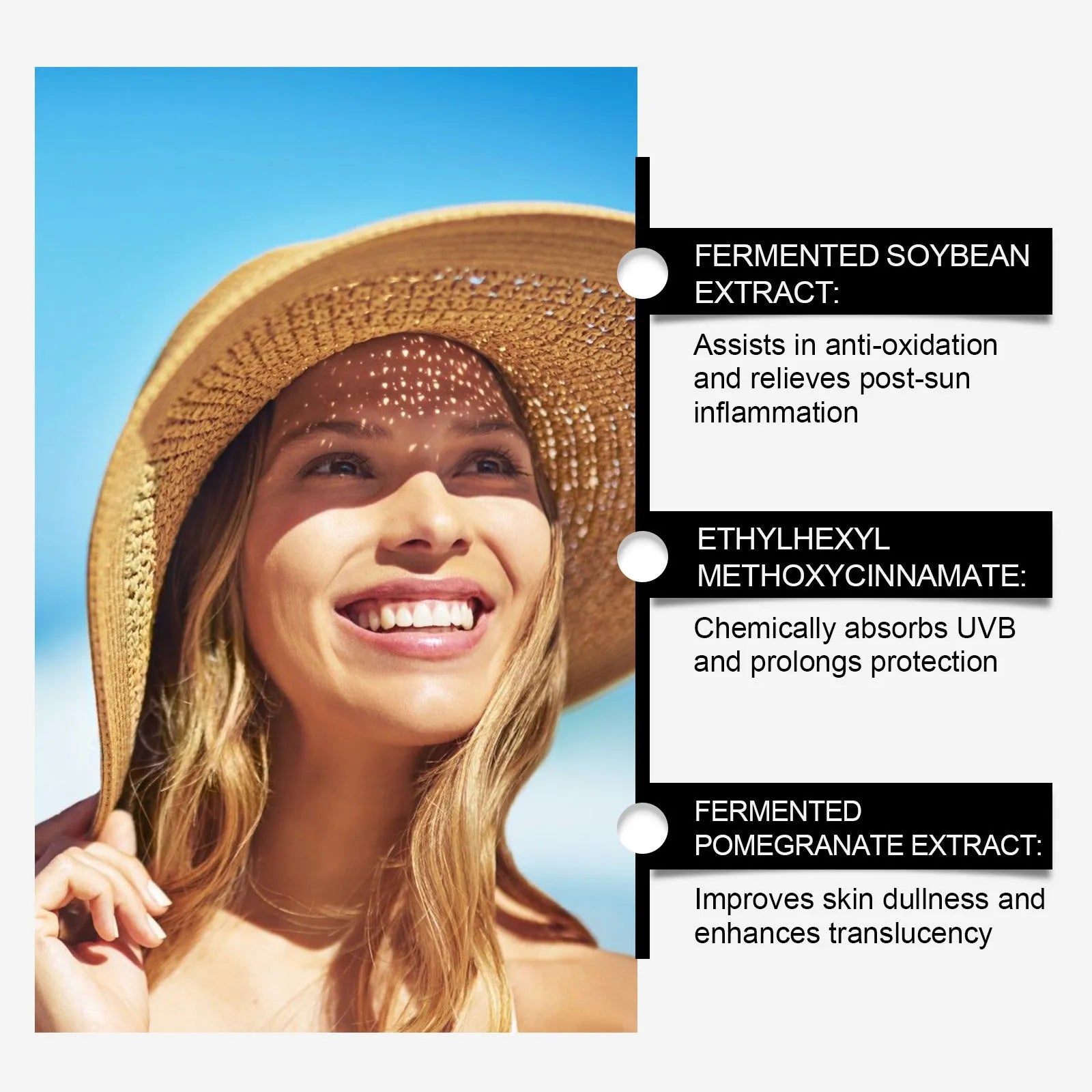Soymilk Protective Cream sunscreen tube 50g with fermented botanical extracts