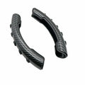 Carbon fibre black anti-skid steering wheel sleeve fitted on a car steering wheel.