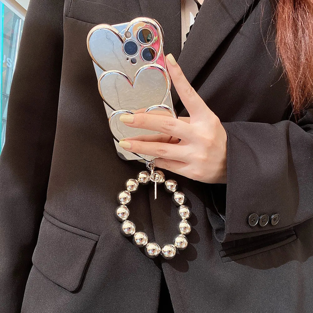Electroplating Love design on a soft, flexible TPU mobile phone case for iPhone.