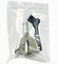 Stainless steel nose hair trimmer with round knife edge 0.65cm body height 4.5cm in matte finish