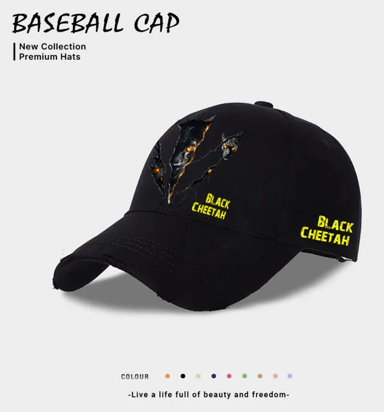 Men's casual beige polyester baseball cap in European and American style