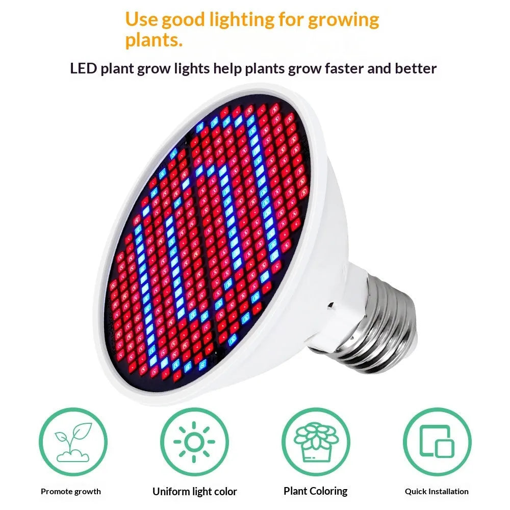 Red-blue spectrum plant growth fill light with 126 LED beads in a PC shell