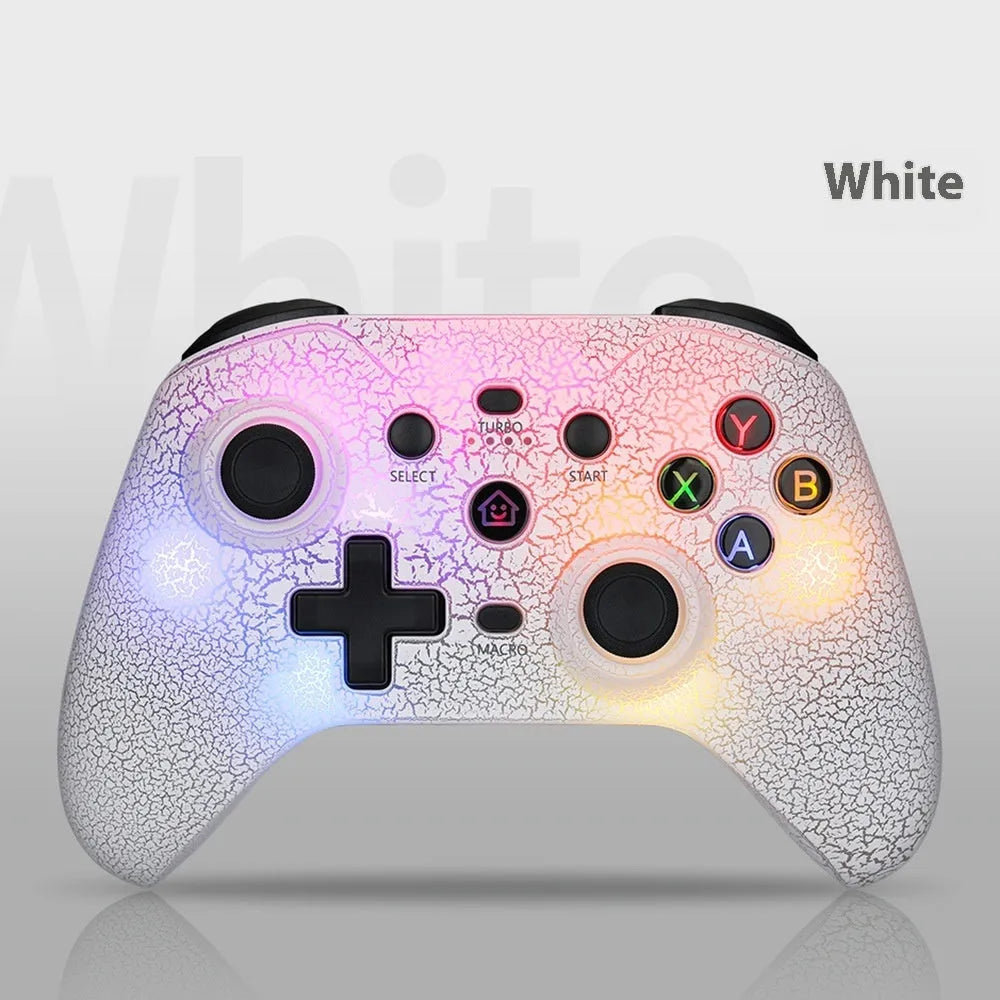NS21 RGB lamp effect gamepad with Type-C interface, 18.2x7x14cm ABS controller in Black Pink or White