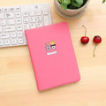 Leather handbook notebook in A6 size with beige paper, available in blue cover
