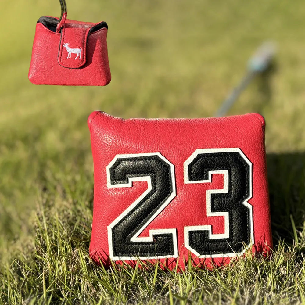Set of four PU golf club head sleeves in a chosen colour for UT, No 1, 3/5, and Square putter woods.