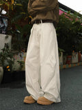 Men's pleated straight leg trousers in stripe pattern with mid waist design