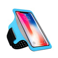 PVC running armband phone case with transparent screen and back card slot
