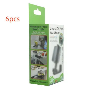 H22 black 360-degree rotary collapsible mobile phone holder on desktop