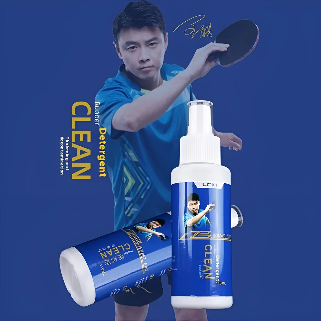 110ml table tennis rubber cleaning liquid bottle with sponge applicator