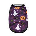 Halloween pet costume with pumpkin designs for dogs and cats in polyester material