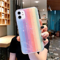 Epoxy Dream Rainbow phone case for iPhone 12 Pro Max with gradient rainbow TPU back cover