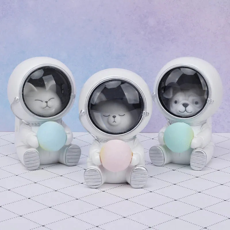 Animal-shaped starry sky night light in resin with LED lighting