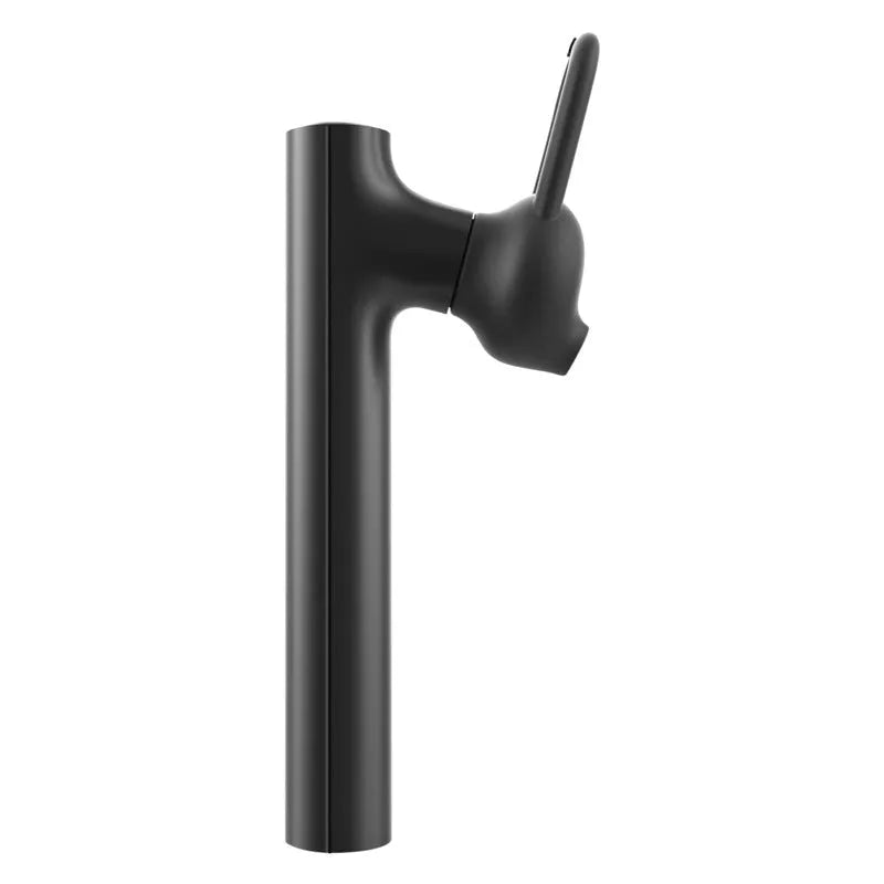 Compact wireless Bluetooth headset measuring 5.6cm with black and white colour options