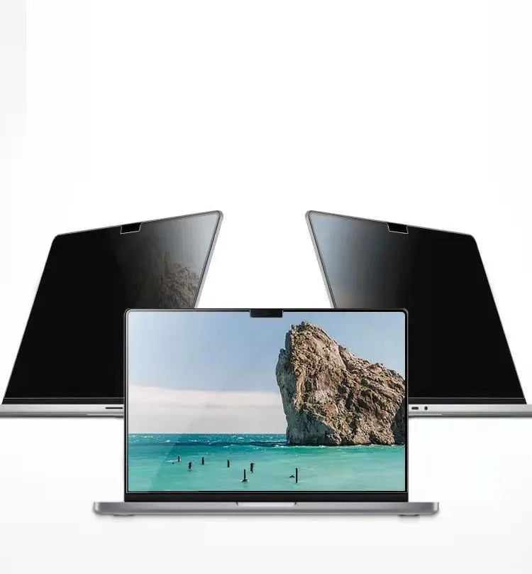Magnetic anti camera screen film for Apple MacBook in anti-peep style with German three-layer PET construction