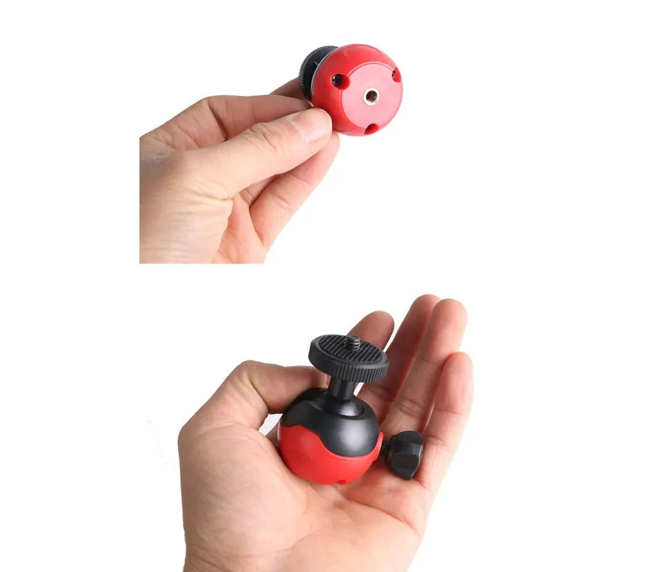Black flexible octopus leg tripod with spherical gimbal head extended to 30cm.
