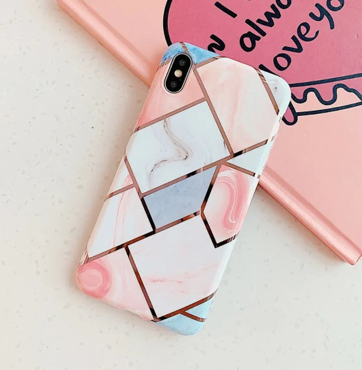 Silicone phone case with clear printed design for Apple iPhone models.