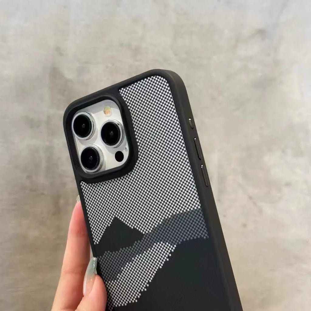 Retro style TPU phone case for Apple iPhone 13 14 15 Pro Max with Hill design in five colours