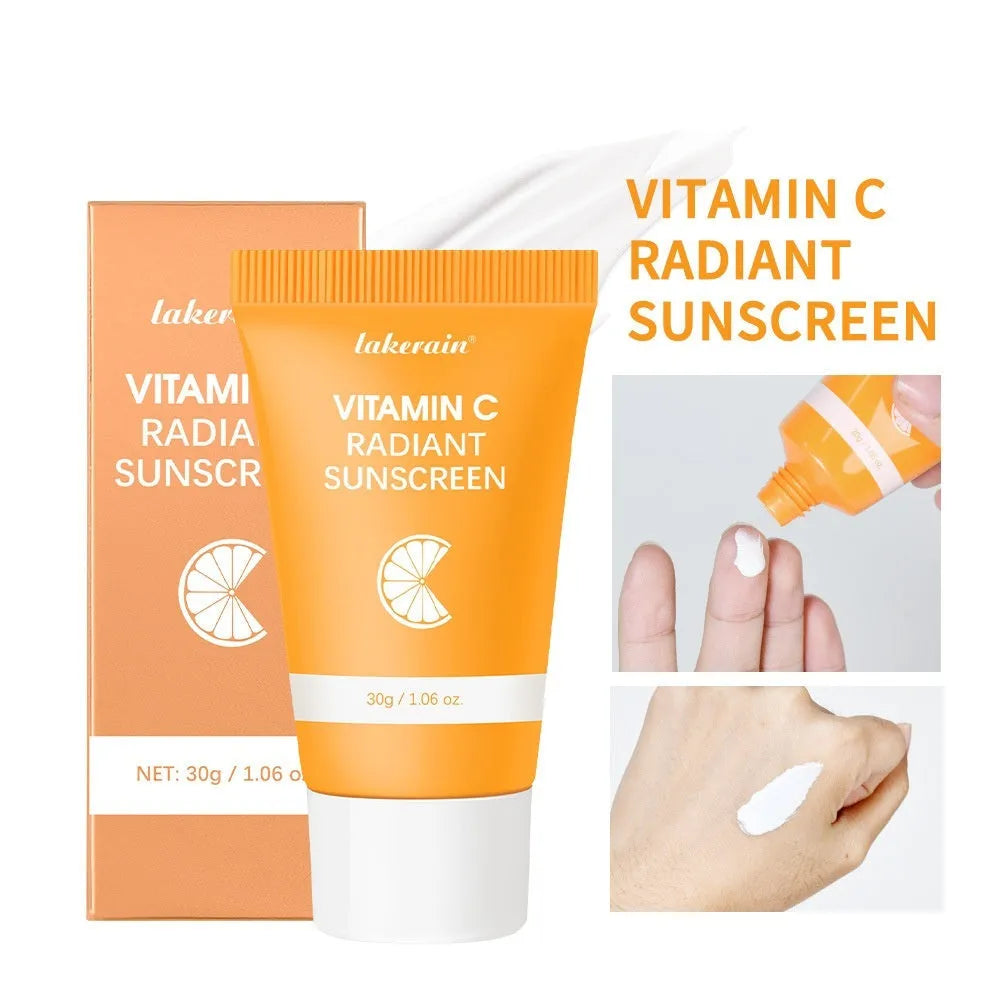Lakerain Vitamin C sunscreen cream 30g tube for daily face moisturising and sun protection
