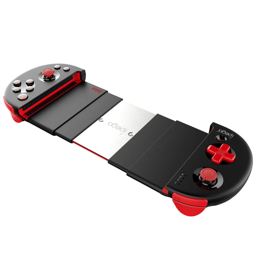 Red Samurai retractable Bluetooth game joystick in black ABS for smartphone mobile gaming controller