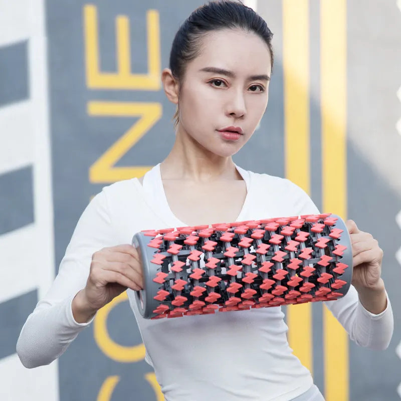 Adjustable telescopic foam roller extended for use in black colour option