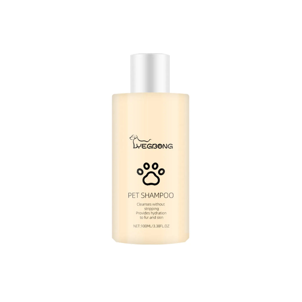 Mild and Clean pet shampoo bottle for dogs in 100ml and 300ml sizes