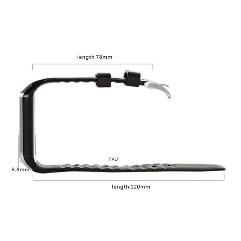 Smart watch with Bluetooth call function showing 1.44-inch touch screen and adjustable wrist strap