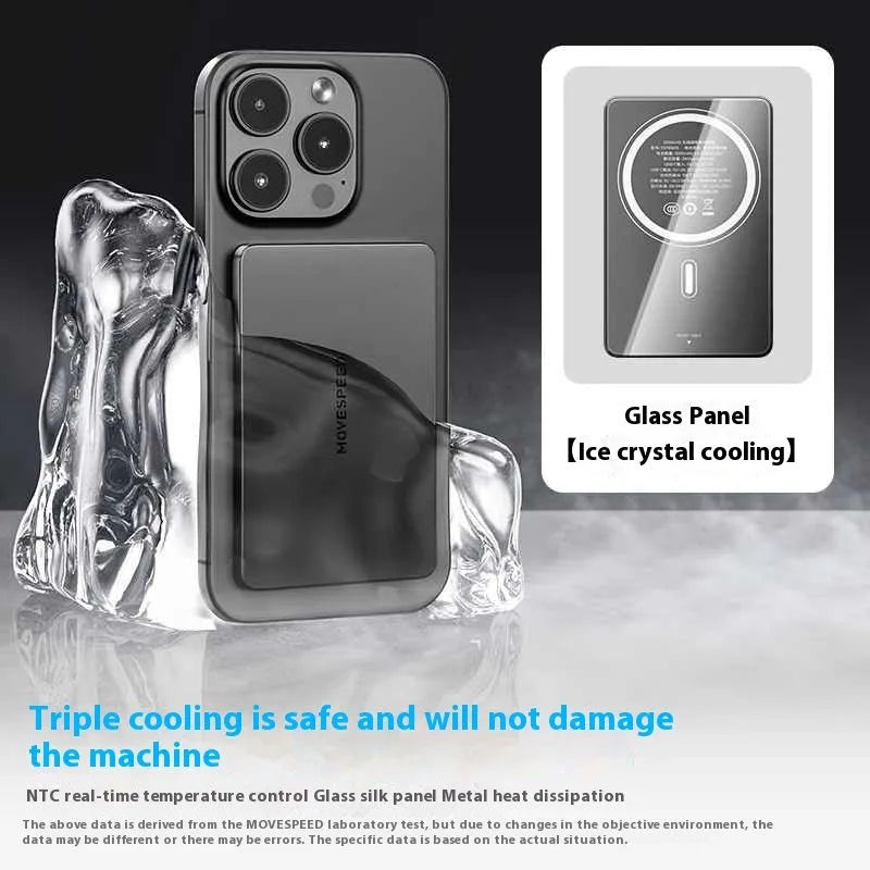 Magsafe portable compact wireless power bank 5000mAh in Space Gray with magnetic alignment
