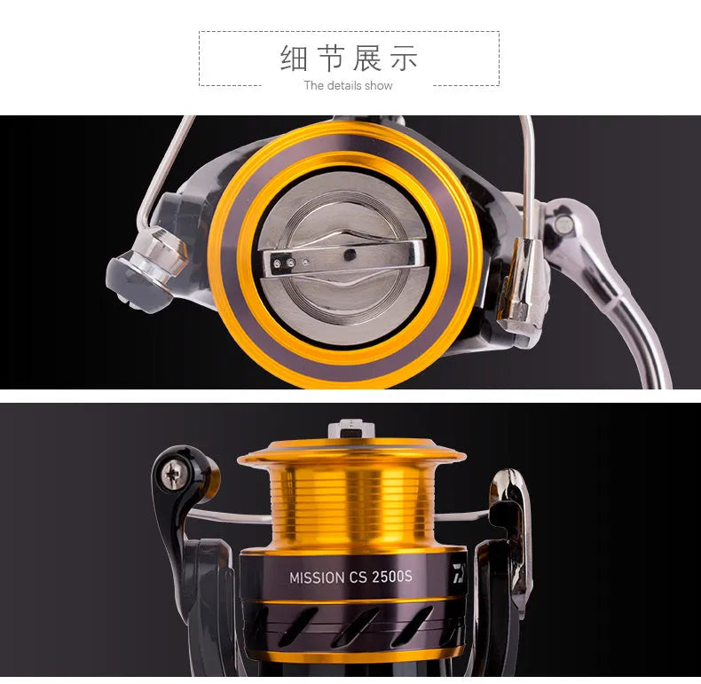Sea fishing rock fishing front unloading spinning reel metal ABS 2000 2500 3000 4000 series