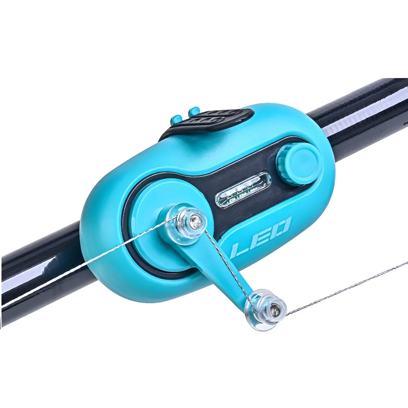 Intelligent automatic night fishing rod alarm with induction lamp in black rocker style