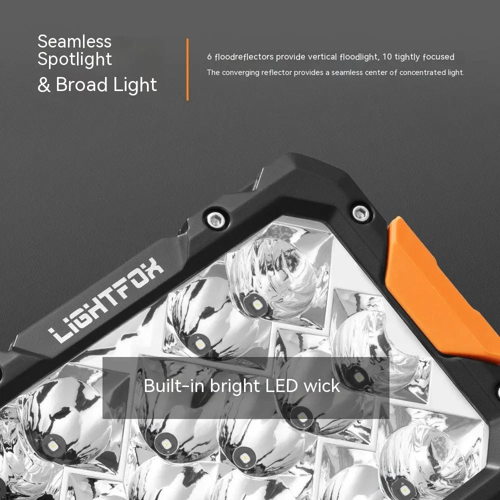 Two black 6-inch aluminium LED off-road bumper lights for universal vehicle retrofit