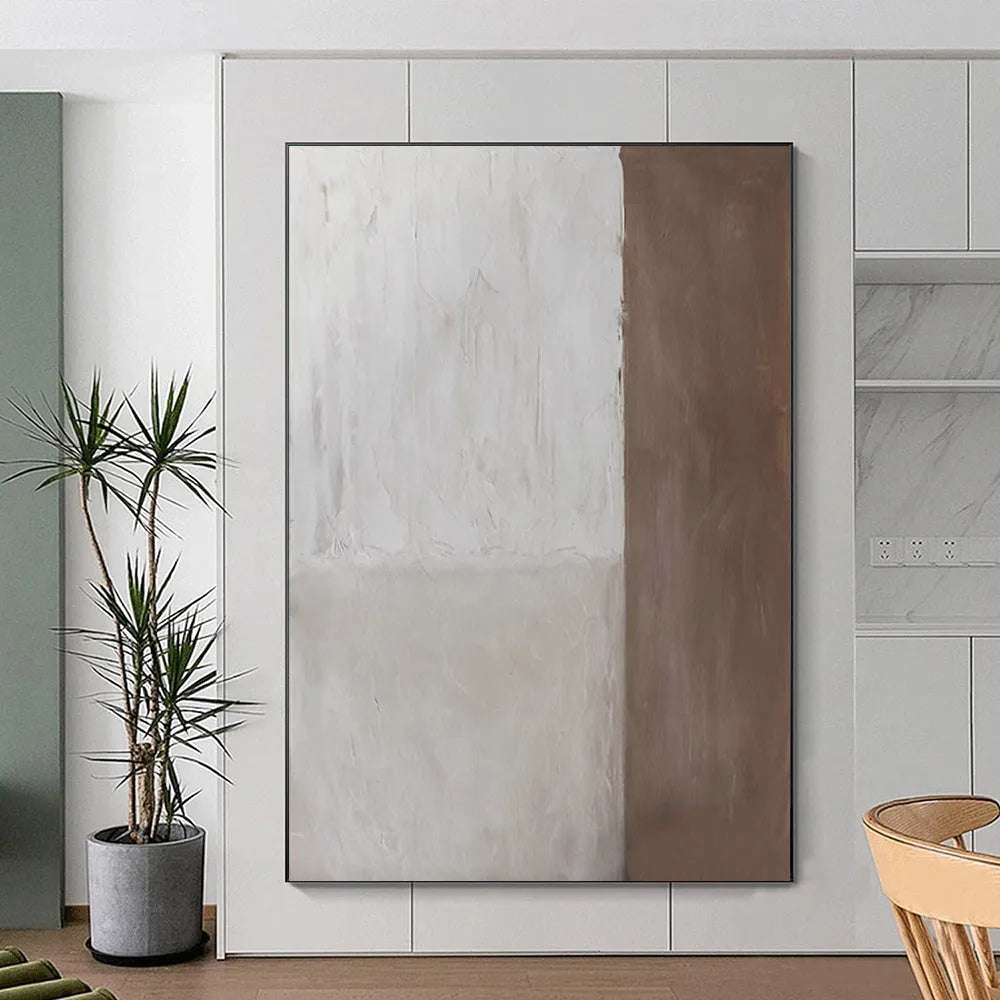 Handmade oil painting canvas wall art abstract modern simple colour contrast rolled frameless unstretched for home living room decor