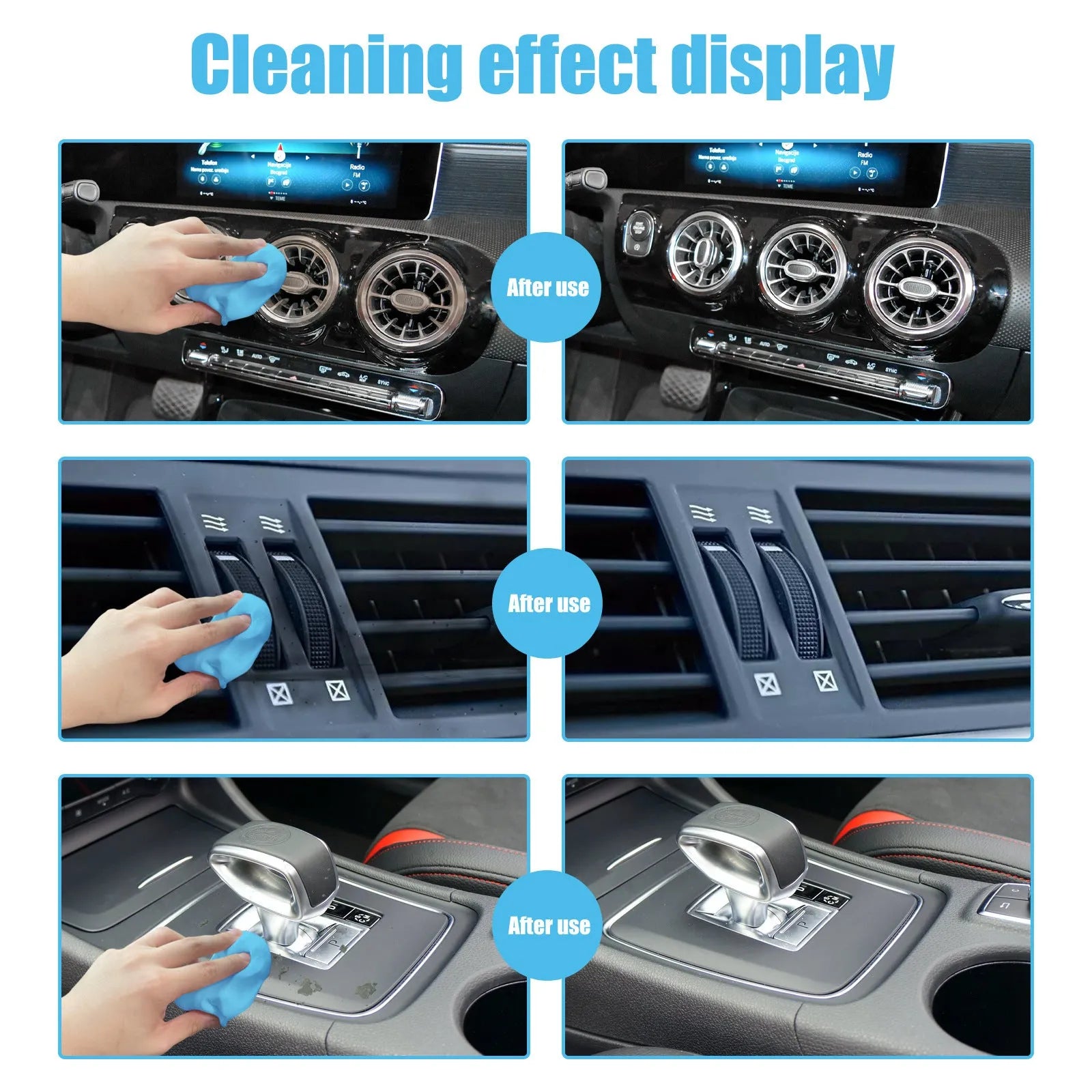 20g pack of car interior cleaning mud for dust removal from gaps and vents.