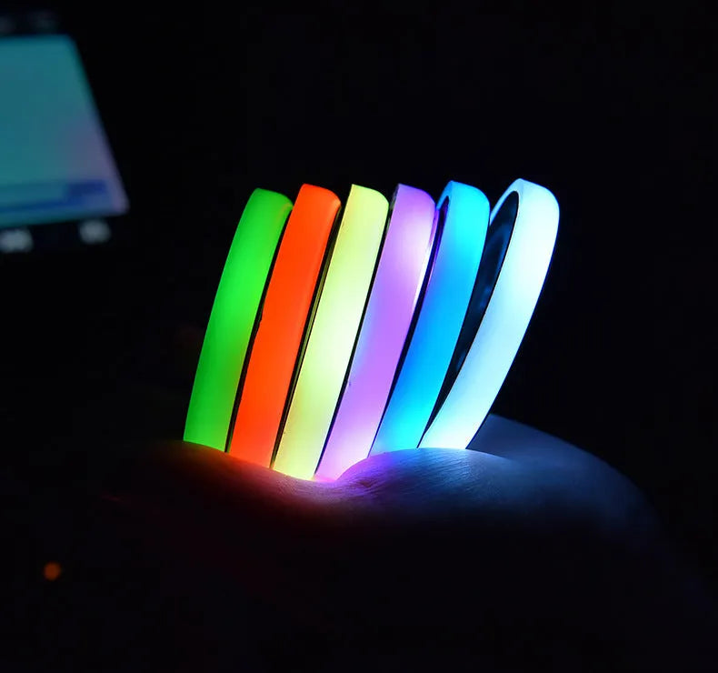 Colourful LED light-up coaster for car cup holder with USB cable