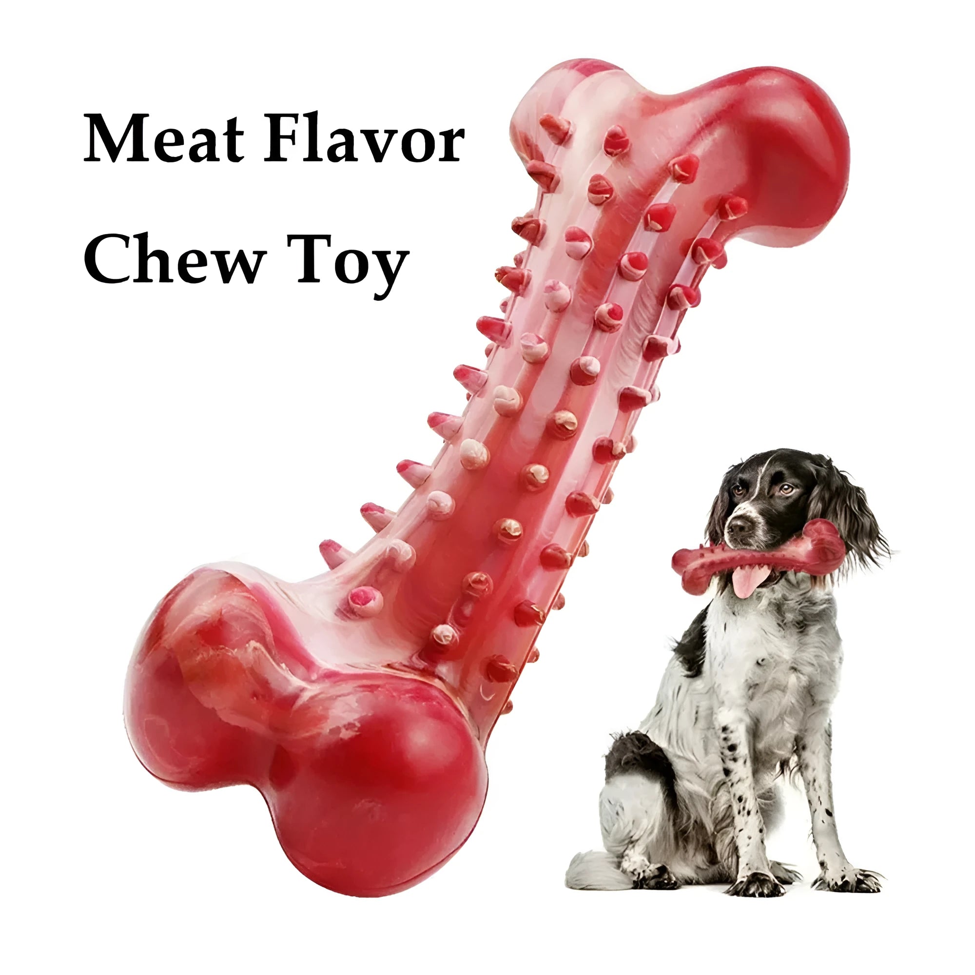 Red natural rubber chew toy for aggressive chewing dogs