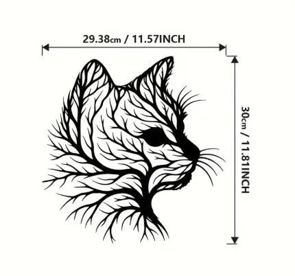 Black iron silhouette animal decoration – metal craft for garden or home (eagle shape shown)