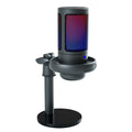 RGB condenser USB microphone in black, white, or pink with 150cm cable for computer recording