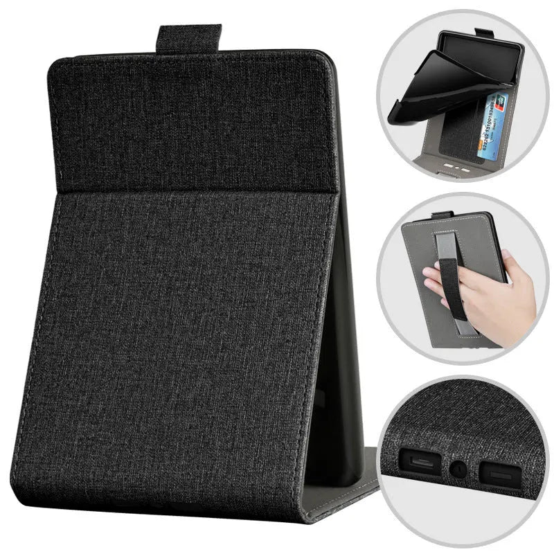 Handheld TPU protective case for a 6-inch Kindle Paperwhite in an embossed design with bracket elements.