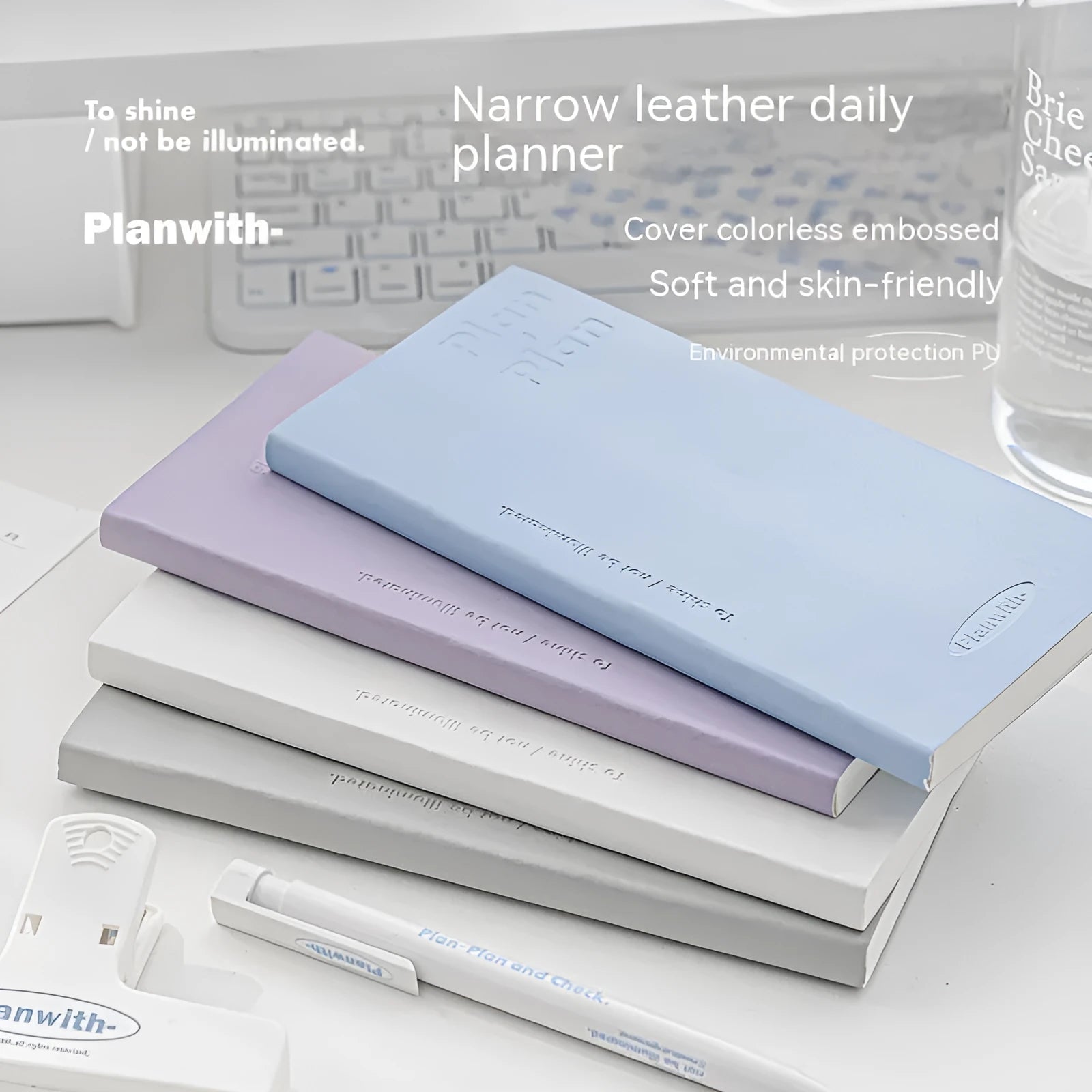 Embossed meter book notebook with 80 pages in five colour options