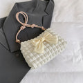 Women's horizontal square canvas handbag with one shoulder strap in street trend style