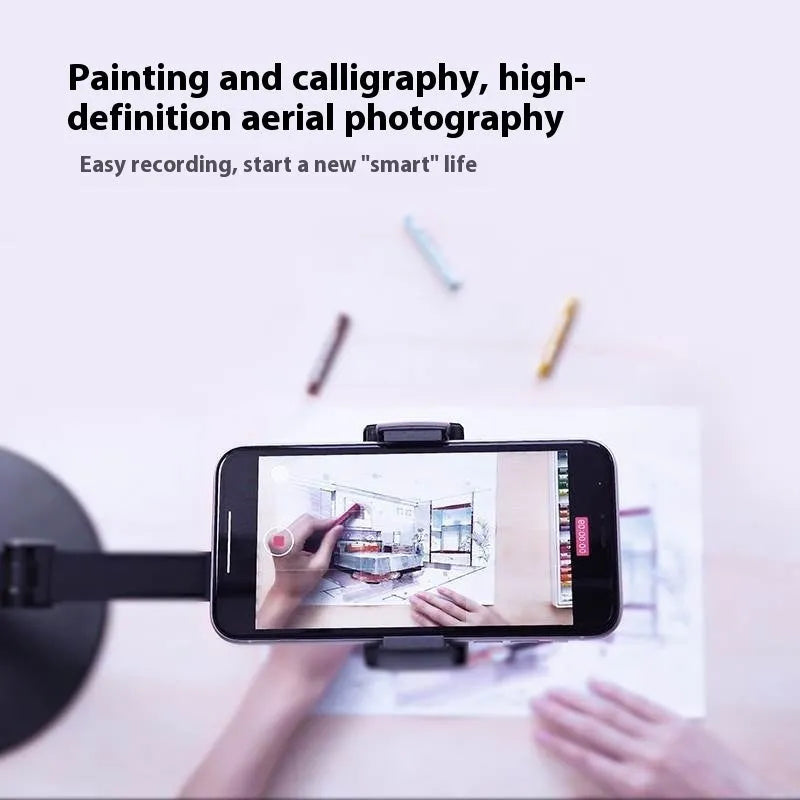 Telescopic lifting alloy stand for mobile phone and tablet live broadcast and bedside use
