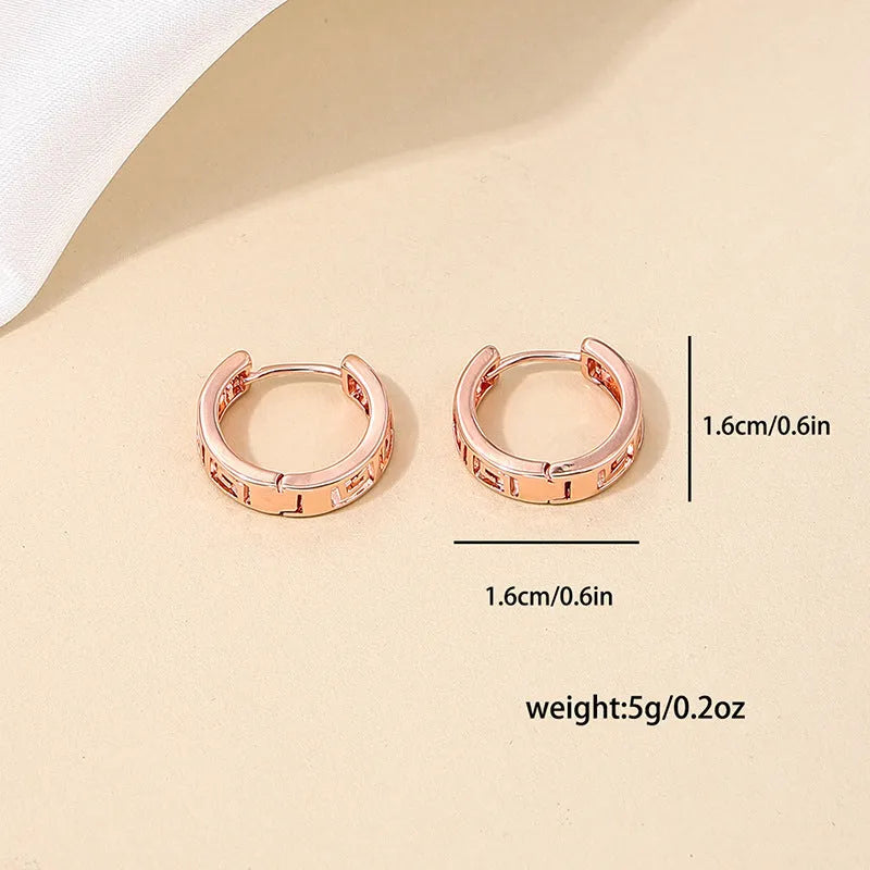 Women's copper electroplated earrings in gold silver rose gold with bow cherry diamond or hollow designs for daily commute