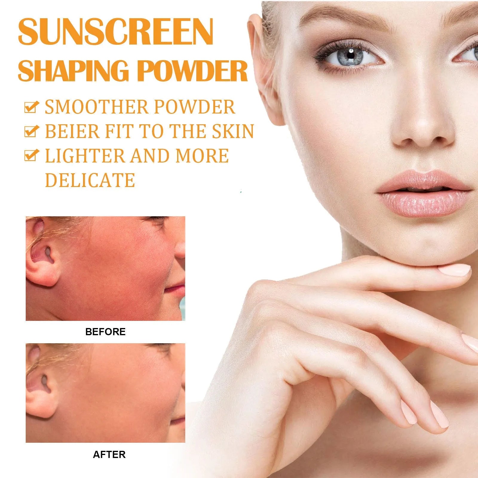 8g container of loose protective finishing powder for oil control and makeup setting