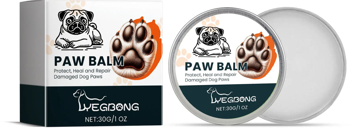 Dog paw balm set with shea butter oat aloe coconut oil vitamin E, 5.5cm balm, washing cup, towel, and sole pads